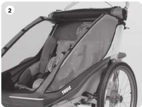 THULE Chariot CX 2 - Utilisation des fenétres laterales - 1