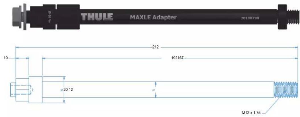 THULE Bicycle Trailer Kit - Beachten Sie folgende Informationen über Ihre Steckachse: - 4