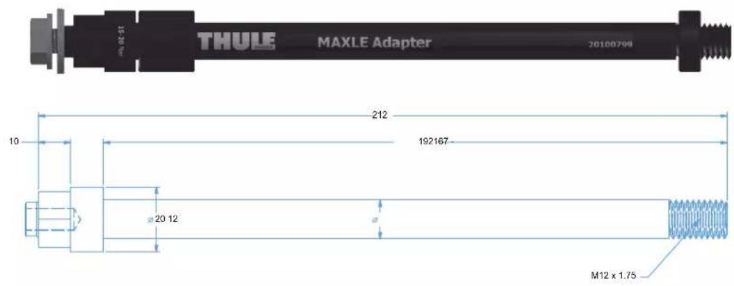 THULE Bicycle Trailer Kit - Let bij uw steekas op de volgende zaken: - 4