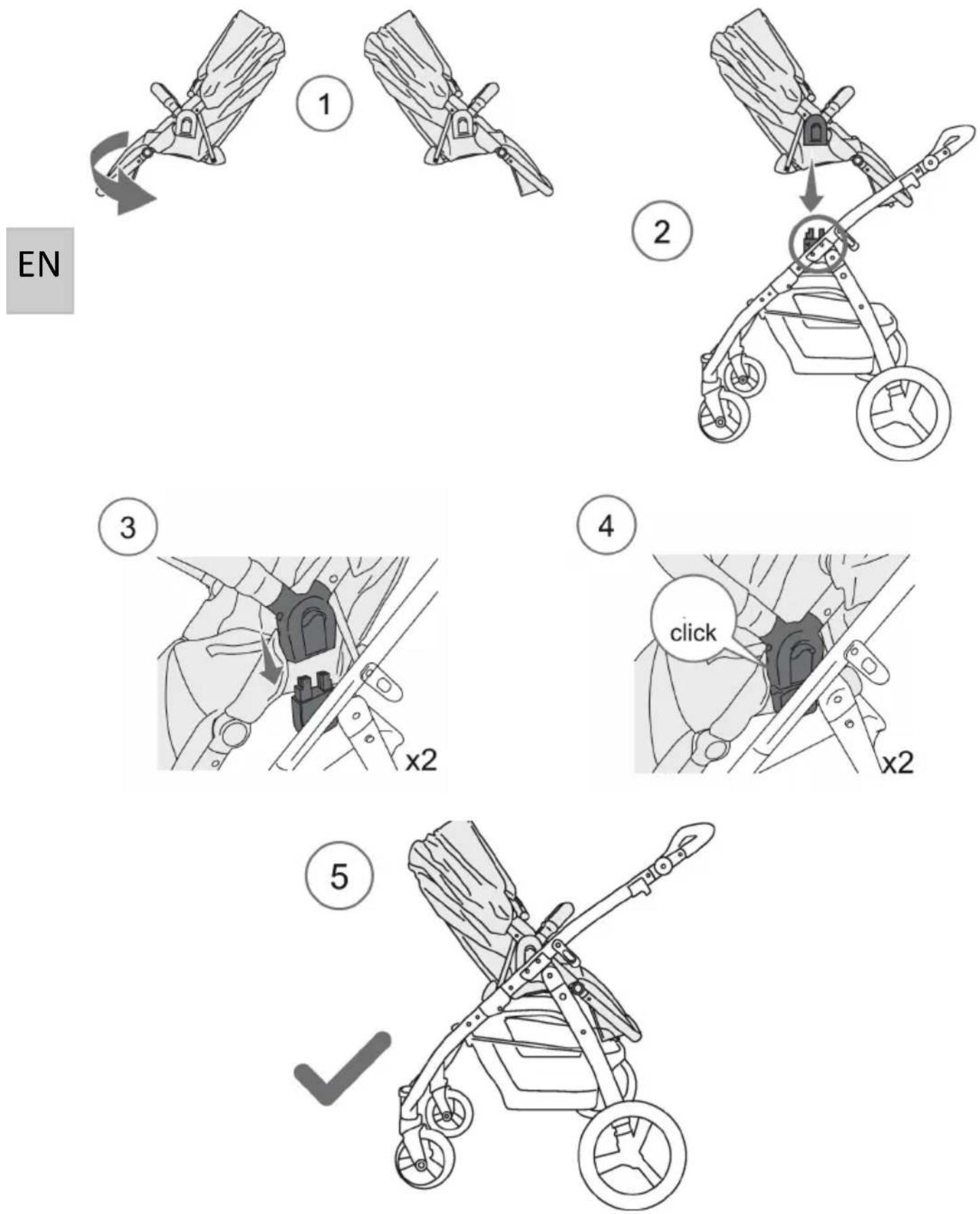 Topmark Pure T8050 - FITTING THE REVERSIBAL SEAT REARWARDS - 1