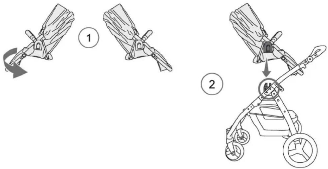 Topmark Pure T8050 - MONTAGE DES UMKEHRBARER SITZES HINTENWÄRTS GERICHTET - 1