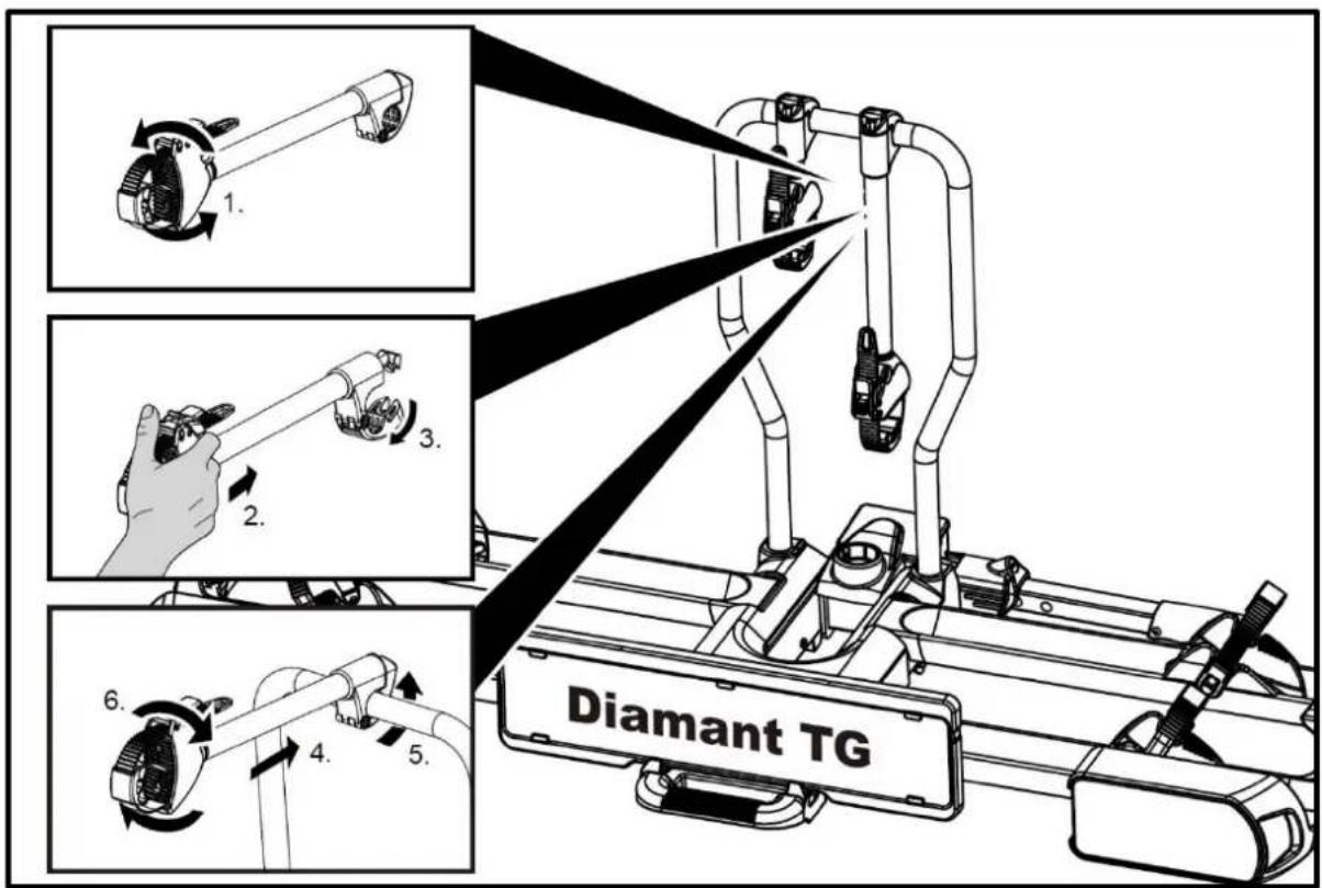 Pro-User Diamant SG3 - FITTING THE FRAME HOLDERS TO THE BIKE CARRIER - 1