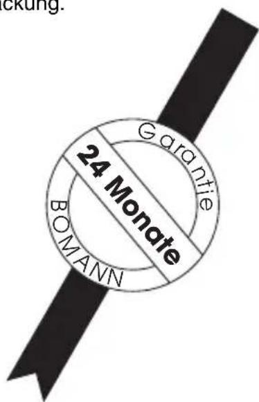 BOMANN CB 147 - Wir übernehmen für dieses Gerät 24 Monate Garantie zu den nachstehenden Bedingungen. - 1