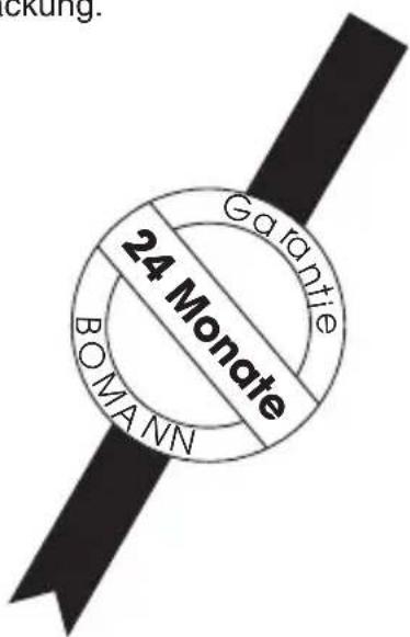 BOMANN CB 146 - Wir übernehmen für dieses Gerät 24 Monate Garantie zu den nachstehenden Bedingungen. - 1