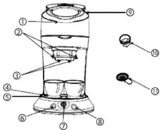 ALPINA SF7646 - Beskrivelse af dele: - 1