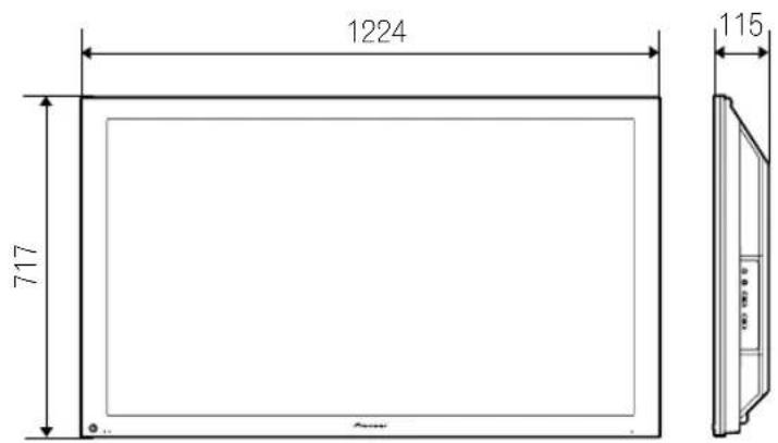 PIONEER PDP5080XA - Eenheid: mm - 1