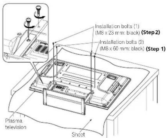 PIONEER PDP5080XA - Detaching the stand - 1