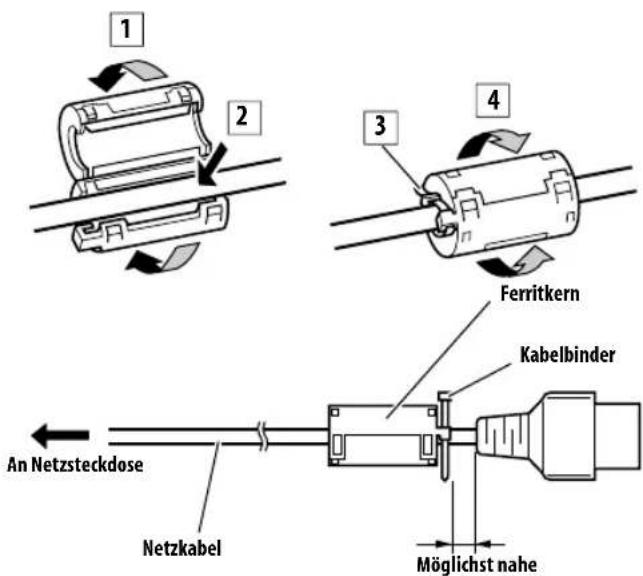 PIONEER PDP5080XA - Anbringen des Ferritkerns - 1
