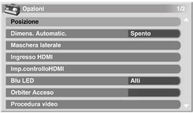 PIONEER PDP5080XA - Informazioni sul menu "Opzioni" - 1