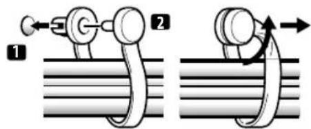 PIONEER PDP5080XA - Anbringen und Abnehmen der Schnellverschlussklemmen - 1