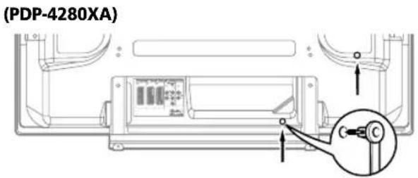 PIONEER PDP5080XA - Attaching speed clamps to the main unit - 2