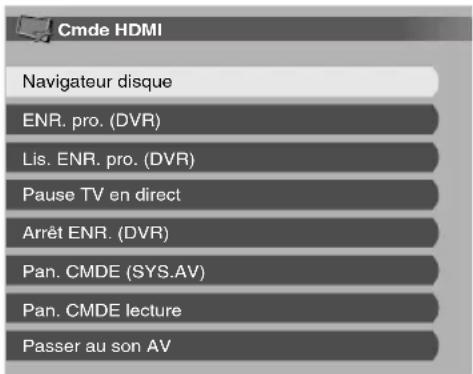 PIONEER PDP5080XA - Utilisation des menus de commande HDMI - 1