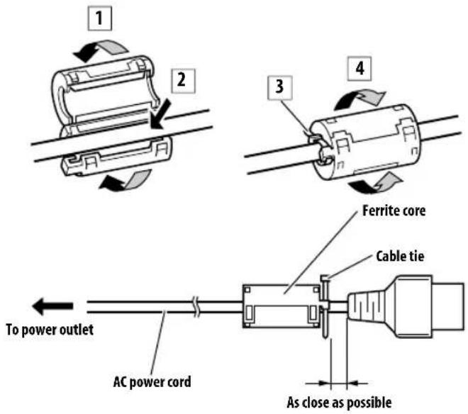 PIONEER PDP5080XA - Attaching the ferrite core - 1