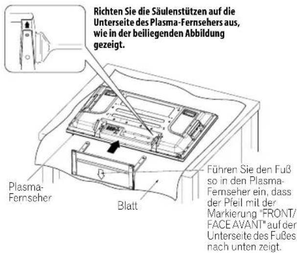 PIONEER PDP4280XA - Erneutes Anbringen des FuBes. - 1
