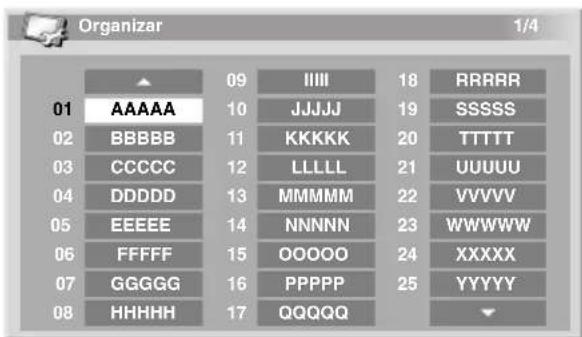 PIONEER PDP4280XA - Organización de los canales de TV predeterminados - 1