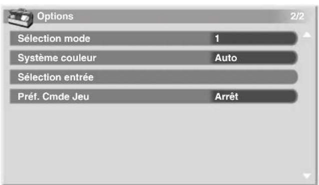 PIONEER PDP4280XA - Au sujet des menus "Options" - 2