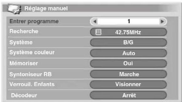 PIONEER PDP4280XA - Réglage manuel des chaînes de télévision analogiques - 1