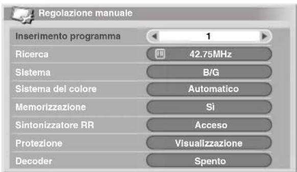 PIONEER PDP4280XA - Impostazione manuale dei canali TV analogici - 1