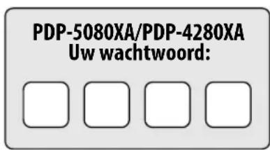 PIONEER PDP4280XA - We raden u aan uw wachtwoord op te schrijven voor het geval u het vergeet. - 1