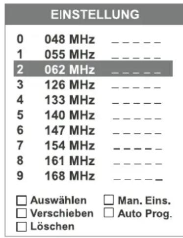 Magnum TV 5553RF - SENDER LÖSCHEN - 1