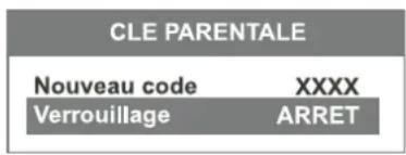 Magnum TV 5553RF - Saisie d'un nouveau code secret - 2