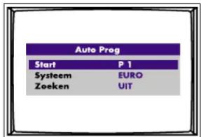 Magnum TV 3750 - AUTOMATISCHE ZENDERAFSTEMMING STARTEN (Witte toets) - 1