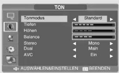 SALORA LCD2237TN - Auswählen des Audio-Modus - 1