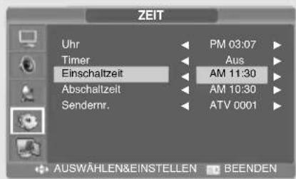 SALORA LCD2237TN - Einstellen des Ein/Aus-Timers - 1