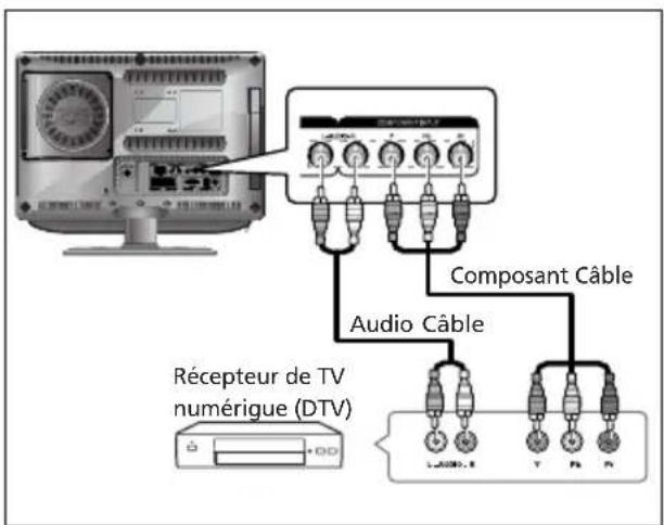 SALORA LCD2237TN - Connexion du récepteur DTV - 1