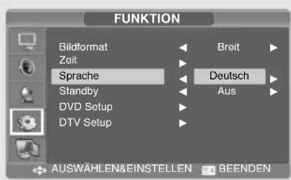 SALORA LCD2237TN - Auswählen der Menüsprache - 1