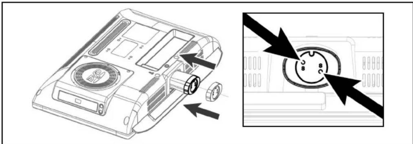 SALORA LCD2237TN - Instalación de la cubierta del cuello del soporte - 1
