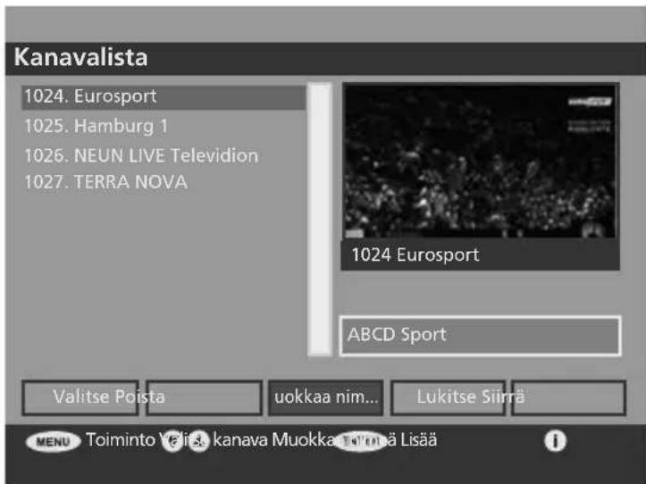 SALORA LCD2237TN - Kanavanimen muokkaaminen - 1