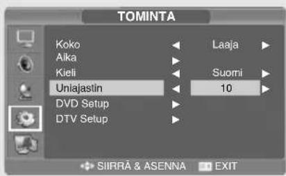 SALORA LCD2237TN - Nukahdusajastimen asettaminen - 1