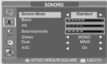 SALORA LCD2037TNDVX - Selezione della modalità audio - 1