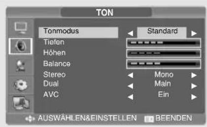 SALORA LCD2037TNDVX - Auswahlen des Audio-Modus - 1