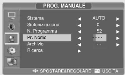 SALORA LCD2037TNDVX - Assegnazione del nome del canale - 1