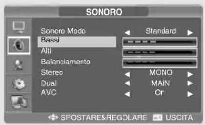 SALORA LCD2037TNDVX - Regolazione del Bassi/Alti - 1