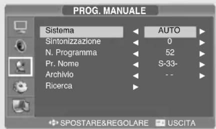 SALORA LCD2037TNDVX - Memorizzazione dei canali manuale - 1