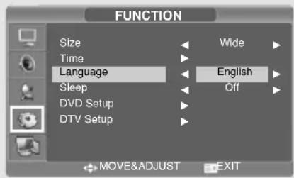 SALORA LCD2037TNDVX - Selecting the Menu Language - 1