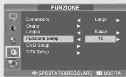 SALORA LCD2037TNDVX - Impostazione del timer sleep - 1
