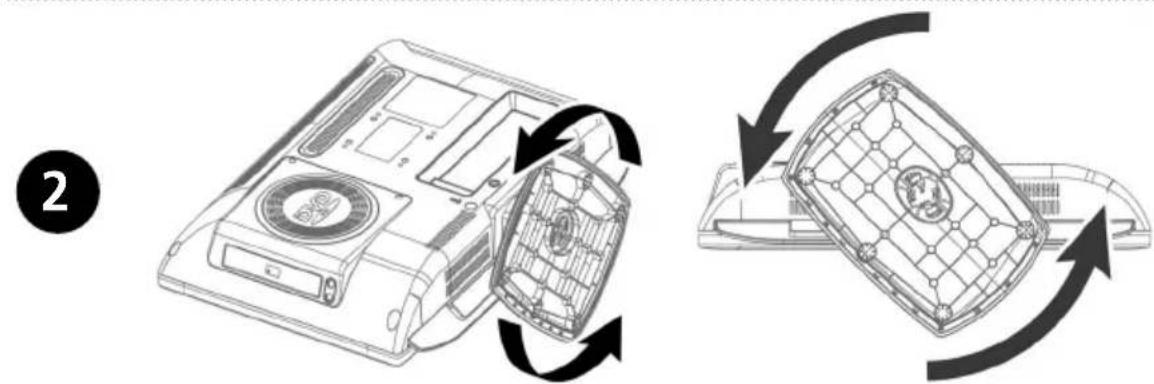 SALORA LCD2037TNDVX - Anbringen des Standfußes - 2