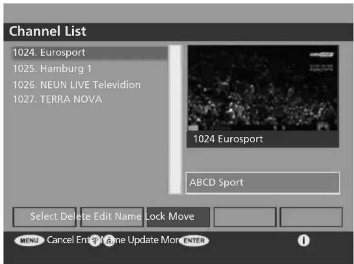 SALORA LCD2037TNDVX - To Edit a channel name - 1