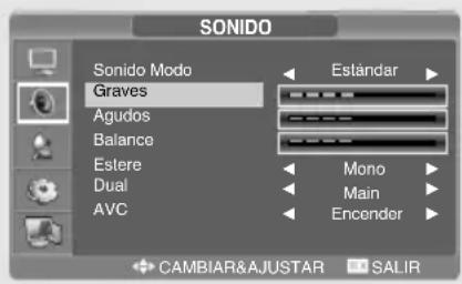 SALORA LCD2037TNDVX - Ajuste del Graves/Agudos - 1
