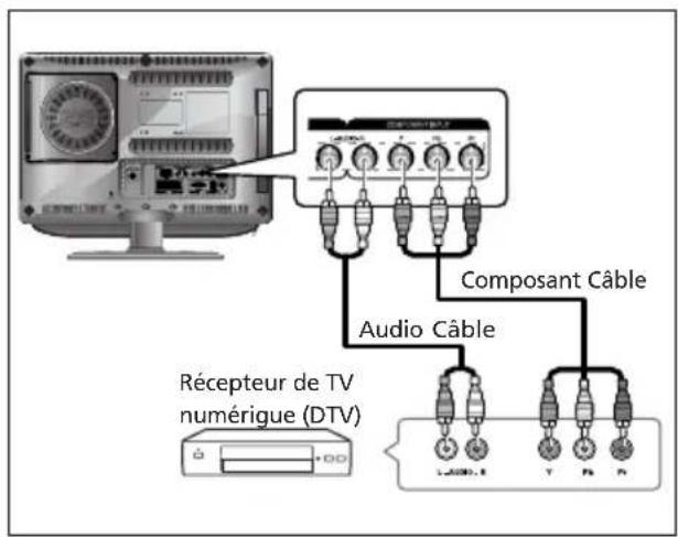 SALORA LCD2037TNDVX - Connexion du récepteur DTV - 1