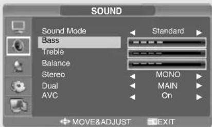 SALORA LCD2037TNDVX - Adjusting the Bass/Treble - 1