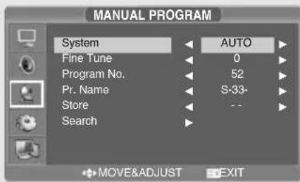 SALORA LCD2037TNDVX - Manual Storing of Channels - 1