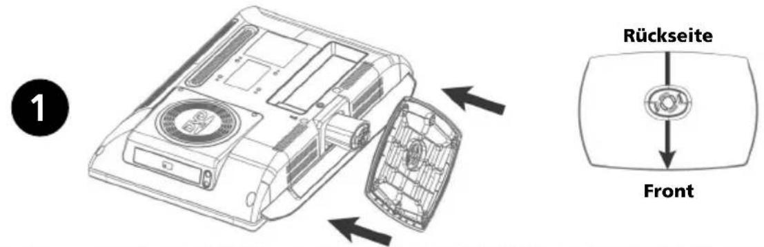SALORA LCD2037TNDVX - Anbringen des Standfußes - 1