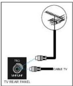 DUAL DTV 21504 - Aansluiting op het RF-contact - 1