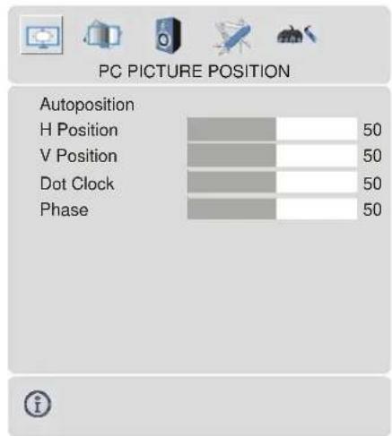 DUAL DTFT 371 - PC Picture Position Menu - 1
