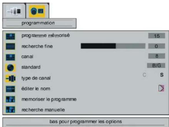 DUAL DTFT 301 - Menu "programmation" - 1